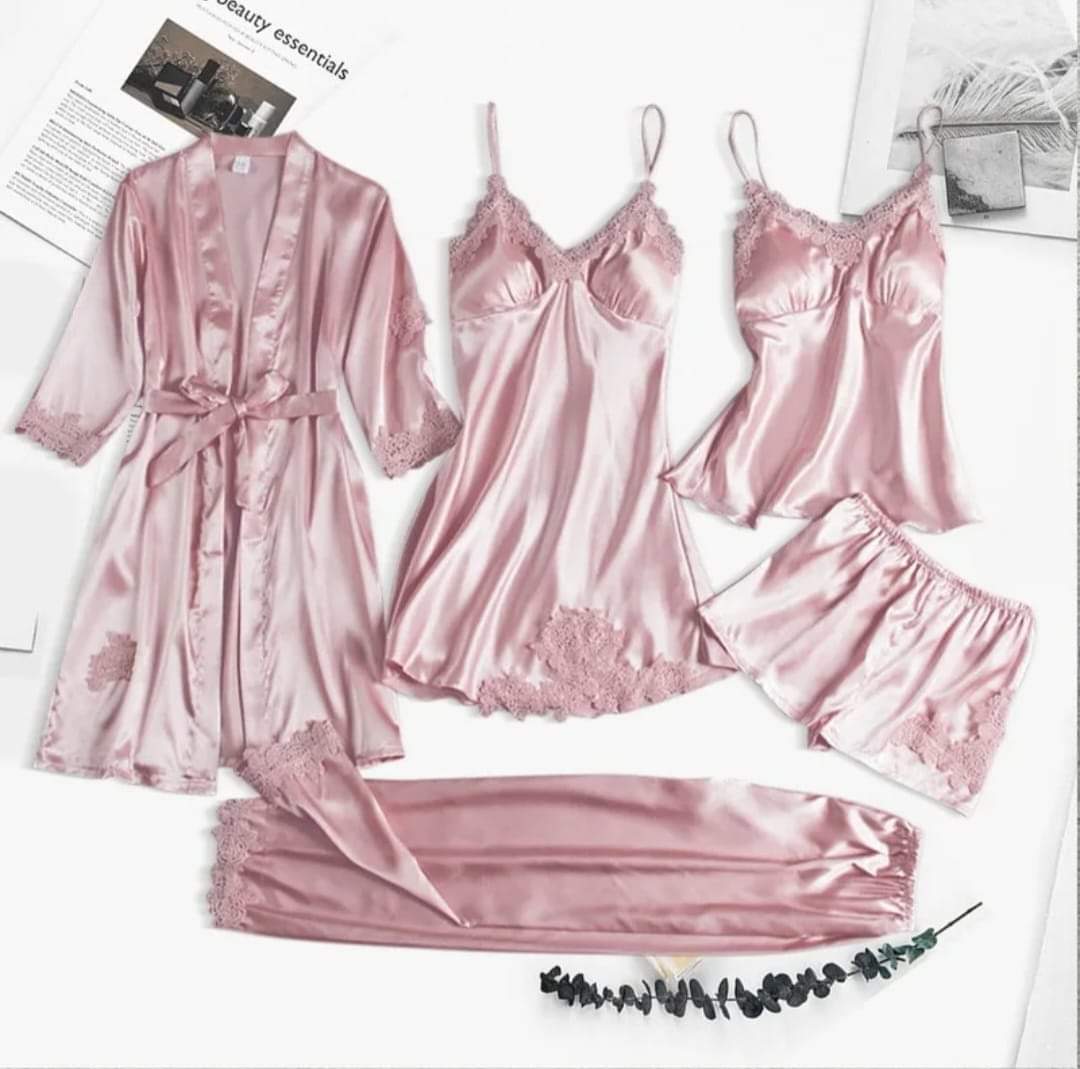 Pink 4 PCS Night suit