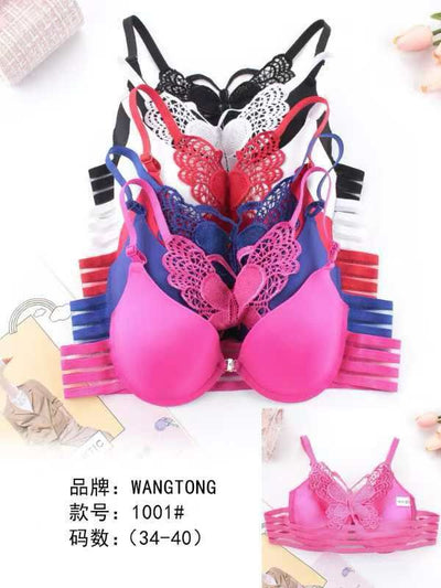 Front open push up bra, butterfly back design